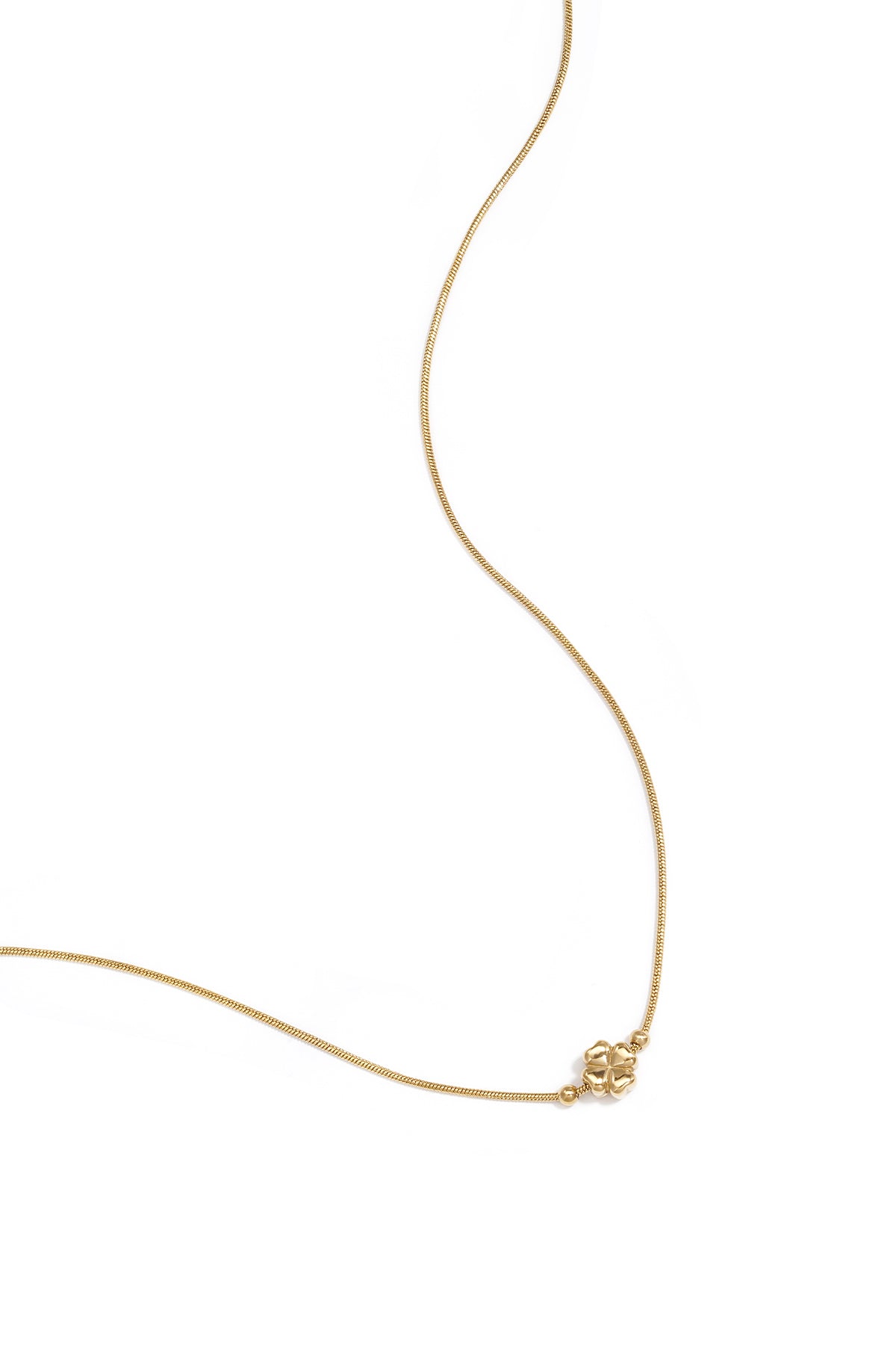 Minimalist necklace with a clover