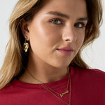 Layered necklace amour with heart
