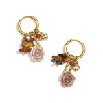 Stainless Steel Drop Earrings Flower Casual Daily Simple Series Women's jewelry