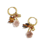 Stainless Steel Drop Earrings Flower Casual Daily Simple Series Women's jewelry