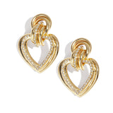 Iron Drop Earrings Heart Elegant Christmas Luxurious Series Women's jewelry
