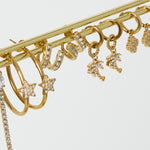 Earrings with double effect and zirconia