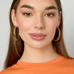 Stainless Steel Hoop Earrings circle Casual Daily Simple Series Women's jewelry