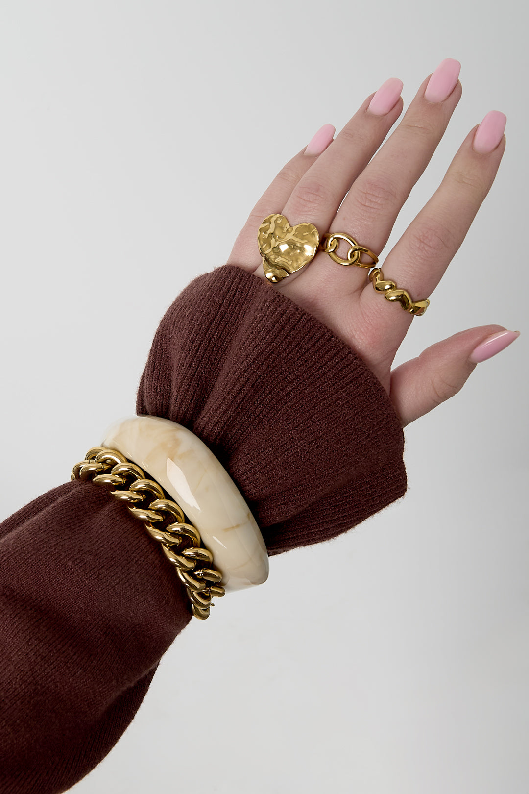 Statement link bracelet