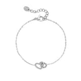 Bracelet with connected heart charm