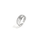 Layered ring with minimalist twisted detail
