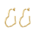 Big heart hoop earrings