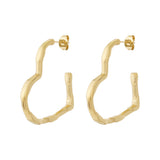 Big heart hoop earrings