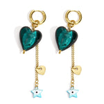 Stainless Steel Drop Earrings Heart Casual Daily Simple Series Women's jewelry