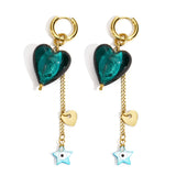 Stainless Steel Drop Earrings Heart Casual Daily Simple Series Women's jewelry