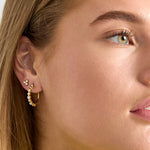 Fine earrings with 3 stones