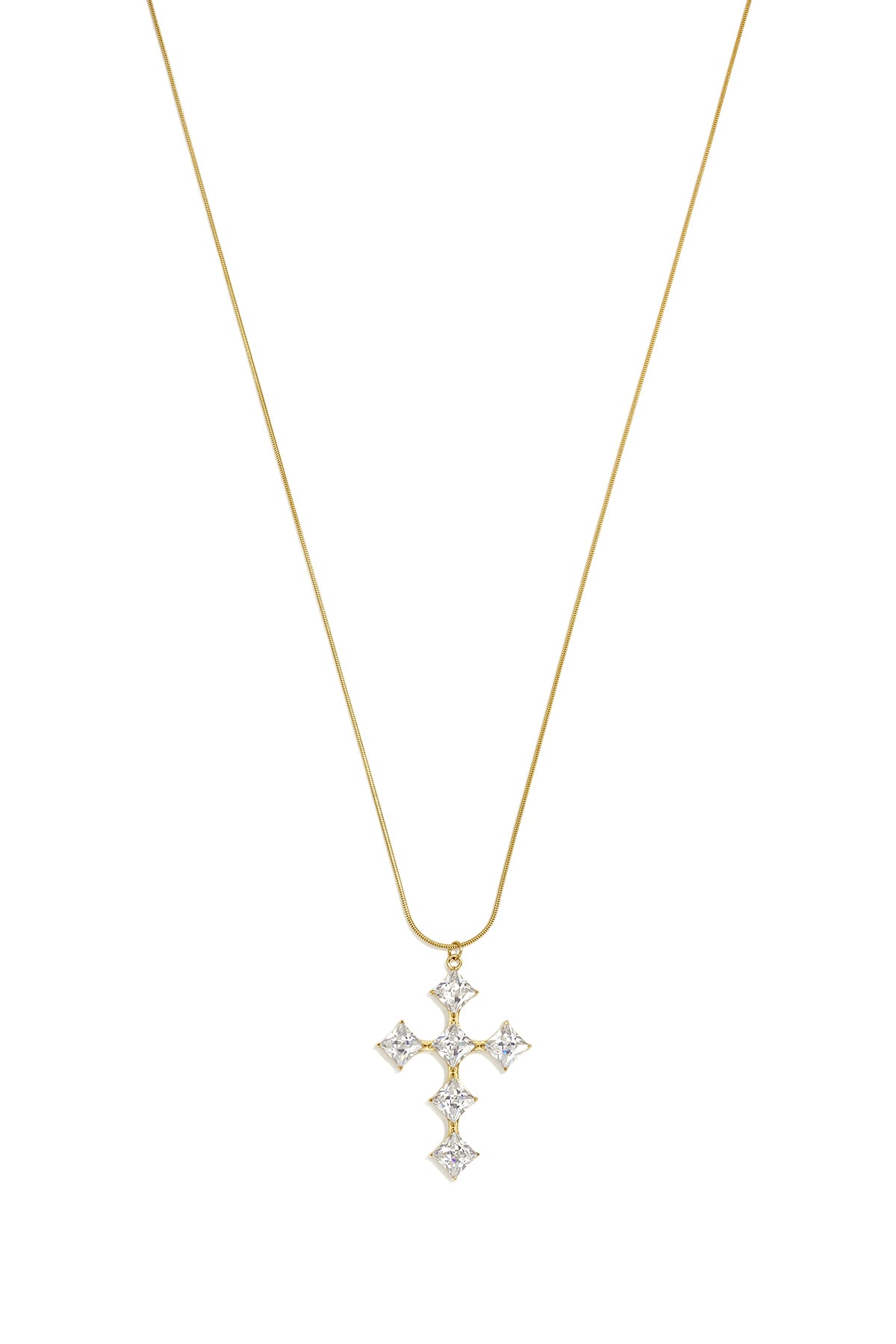 Stainless Steel Long Necklaces Cross Simple Daily Simple Series Women's jewelry