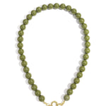 Beaded necklace with front closure - 12mm