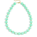 Bead necklace with gold beads 13.5mm