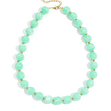 Bead necklace with gold beads 13.5mm