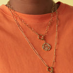 2-in-1 necklace bracelet with heart-shaped links