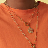 2-in-1 necklace bracelet with heart-shaped links