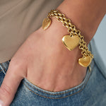 Trio bold heart Bracelet