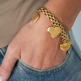 Trio bold heart Bracelet