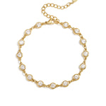 Bracelet with round cubic zirconia stones