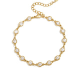 Bracelet with round cubic zirconia stones