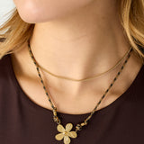 Stainless Steel Pendant necklaces Flower Casual Daily Simple Series Women's jewelry