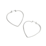 Minimalist heart hoop earrings