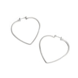 Minimalist heart hoop earrings