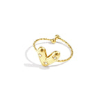 Adjustable ring with decorated heart
