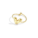 Adjustable ring with decorated heart