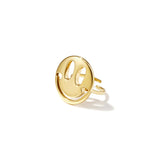 Textured double circle earrings