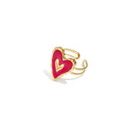 Stainless Steel Statement Rings Heart Sweet Daily Romantic Series Women's jewelry