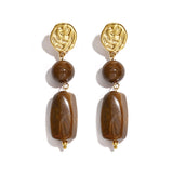 Stainless Steel Dangle Earrings Beads Retro Daily Classic Series Women's jewelry