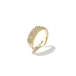 Adjustable statement ring with rhinestones