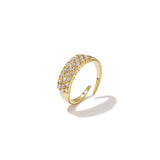 Adjustable statement ring with rhinestones