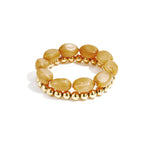 Bracelet set with organic beads