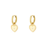 Mini dot heart earrings