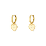 Mini dot heart earrings