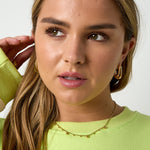 Rectangular double earrings