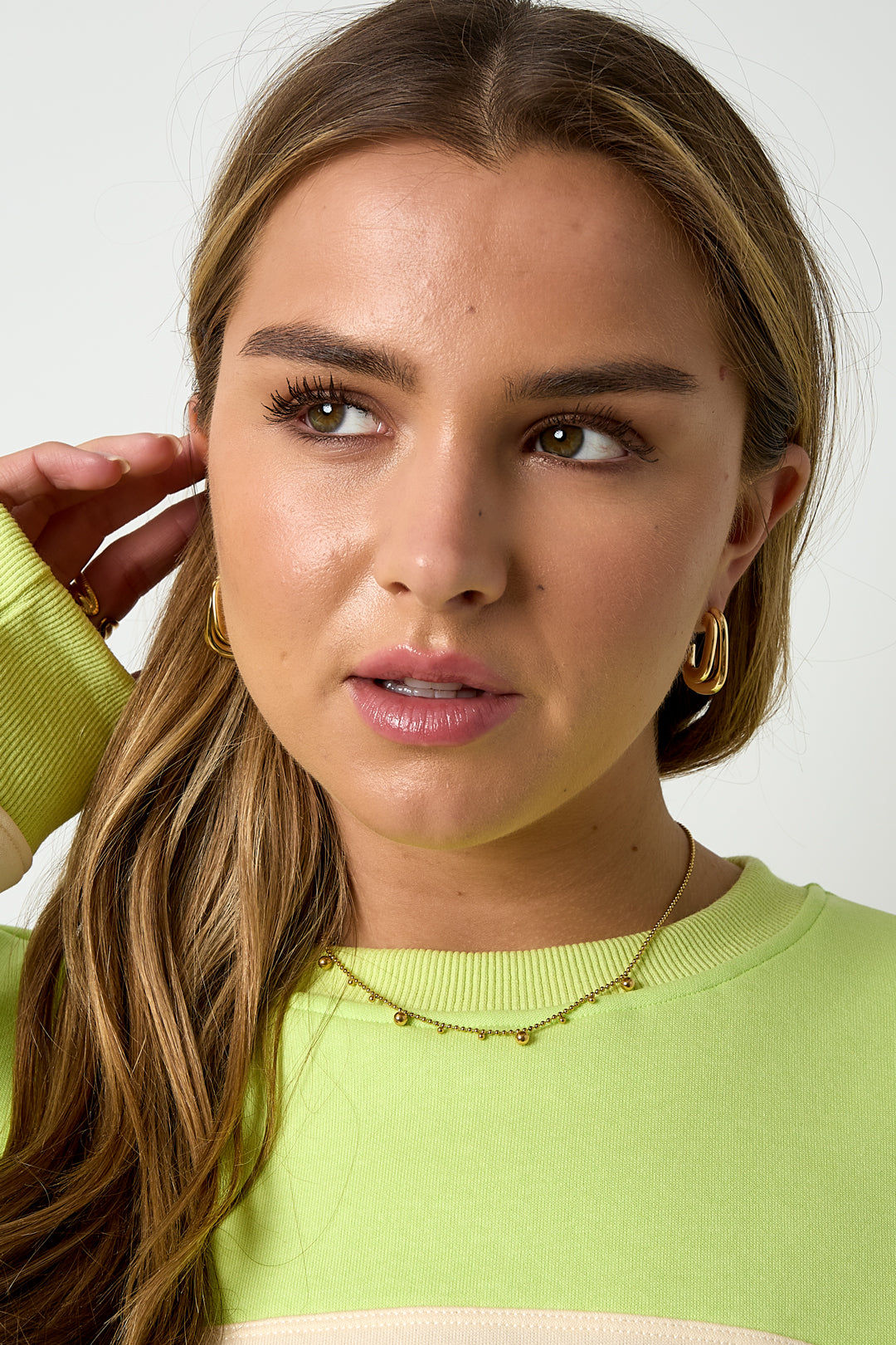 Rectangular double earrings