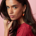 Earrings with heart pendants