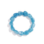 Beaded bracelet with large heart beads