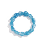 Beaded bracelet with large heart beads