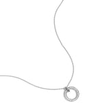 Necklace with inlaid circle