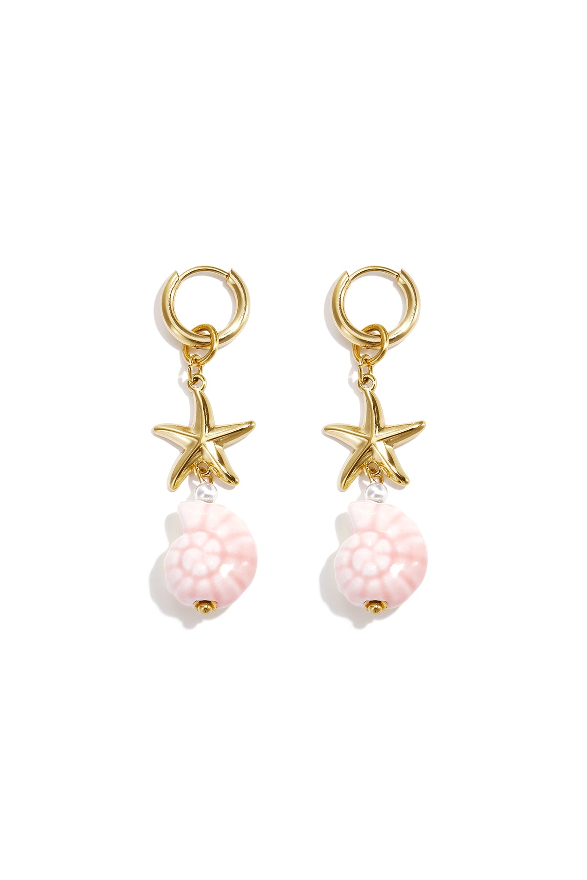 Stainless Steel Drop Earrings Shell Vacation Holiday/Beach Simple Series Women's jewelry