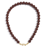 Beaded necklace with front closure - 12mm