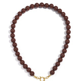 Beaded necklace with front closure - 12mm