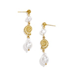 Stainless Steel Dangle Earrings Shell Simple Daily Simple Series Women's jewelry