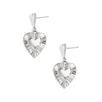Earrings with heart-shaped pendants