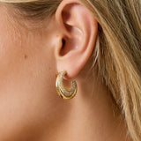 Stainless Steel Hoop Earrings circle Casual Daily Simple Series Women's jewelry
